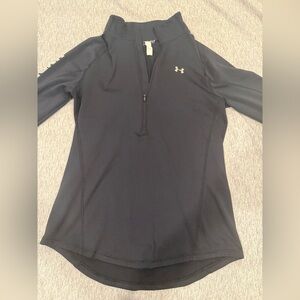 Under Armour Black Fitted Zippered  Jacket (SIZE: MEDIUM)